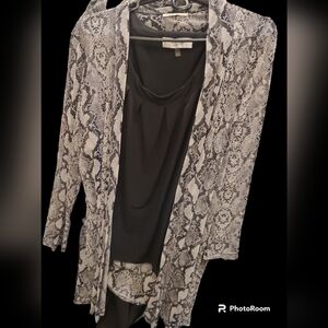 Cardigan snakeskin black and white xl